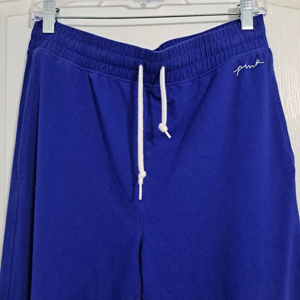 Victoria's Secret PINK Women's Jogger Pants Blue XL High Waist Full Length - Picture 2 of 5